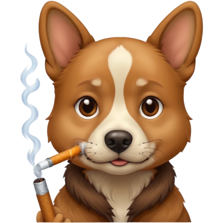 Dog smoking emoji