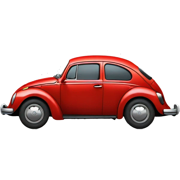 red volkswagen beetle emoji