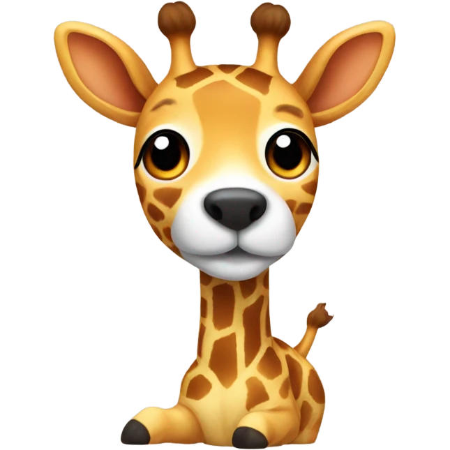 A giraffe with the body of a corgi emoji