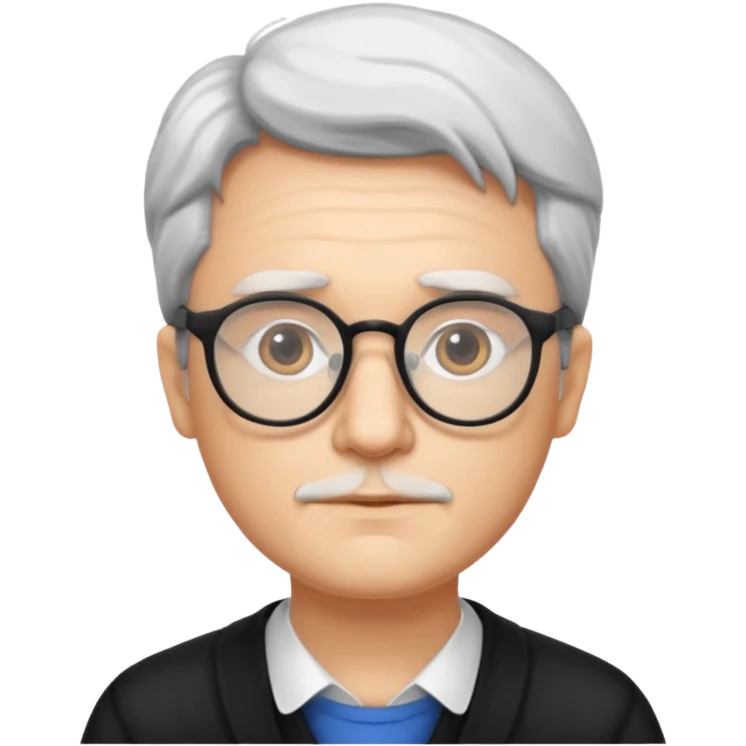 philosopher, wearing glasses emoji
