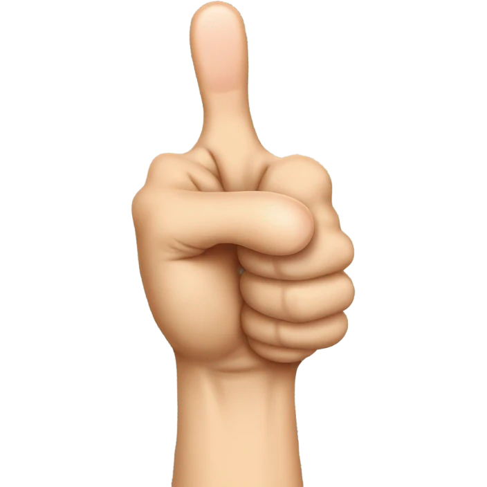 Distorted thumbs up emoji