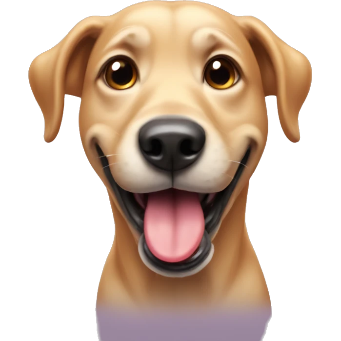 playful dog with tongue out emoji