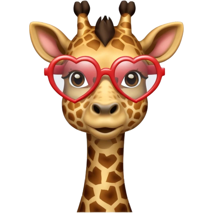 Giraffe with heart Glasses emoji