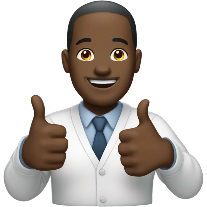 Black man thumbs up emoji