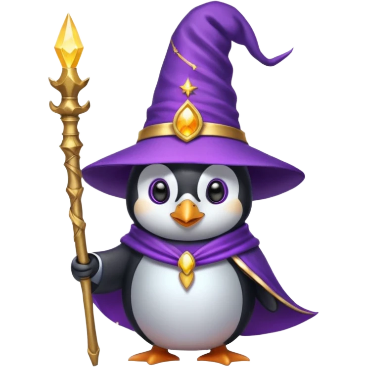 Penguin Wizard emoji