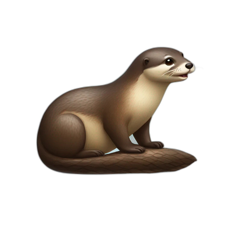 Loutre sur tortu emoji
