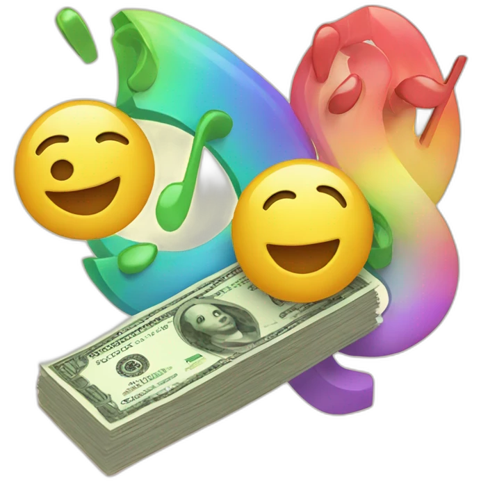 harmony with rainbow and money emoji