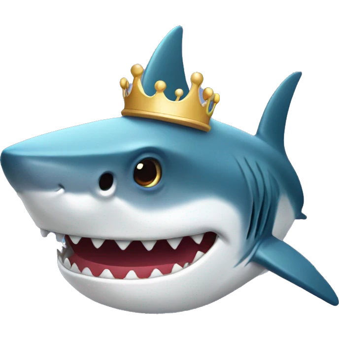 Shark with a crown  emoji