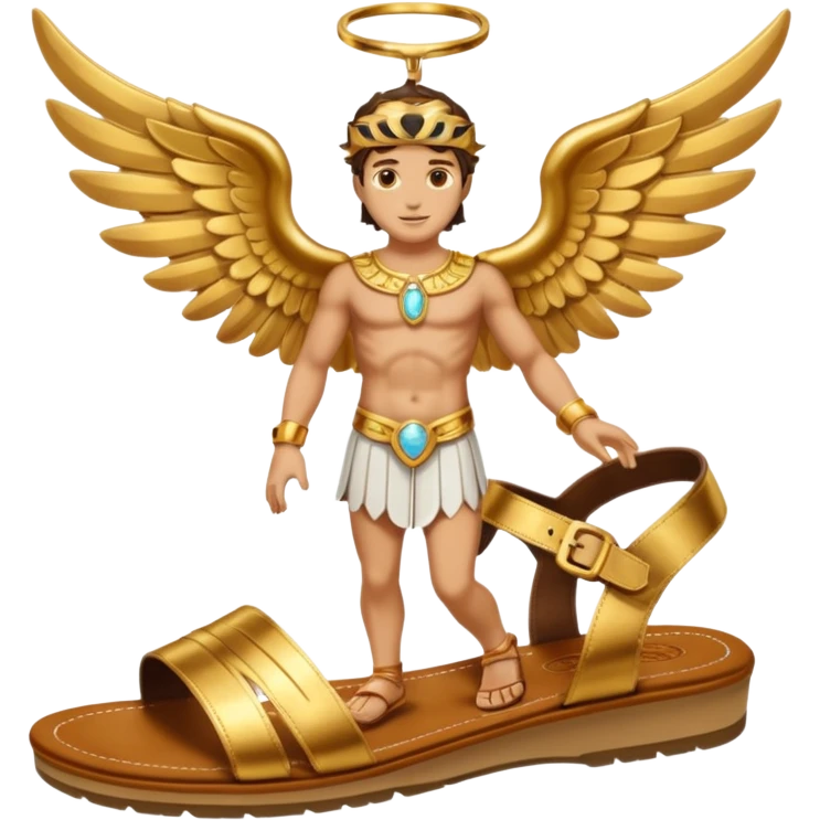 hermes greek god gold wing sandals emoji