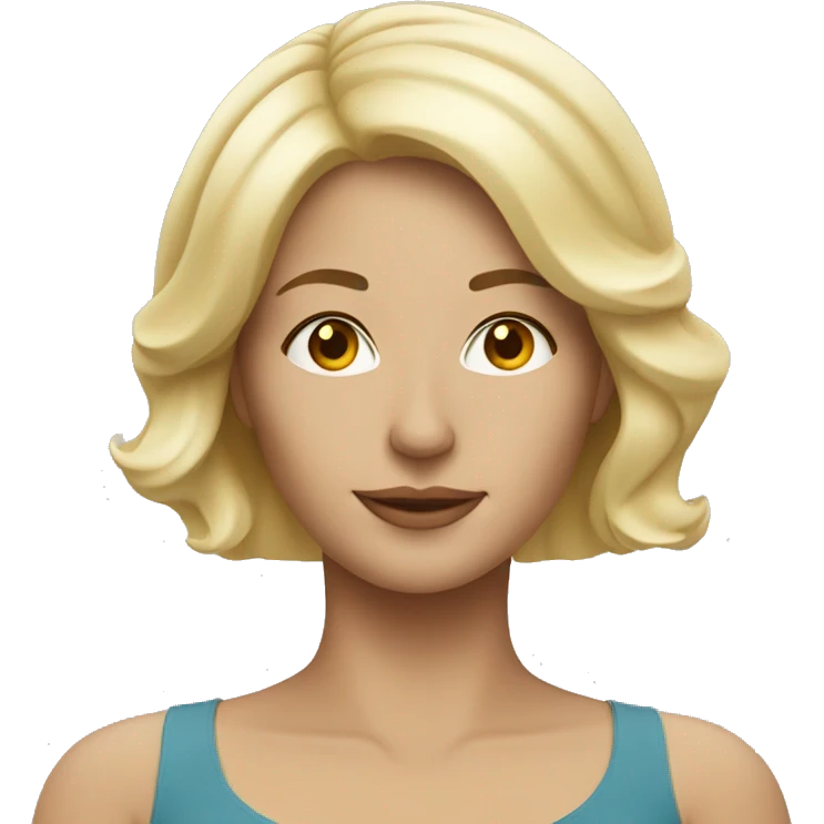 White Blonde woman relaxing emoji