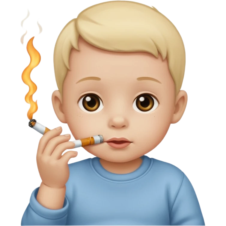 Baby smoking a cigarette emoji