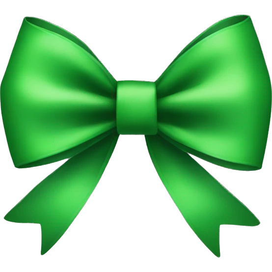Green bow emoji