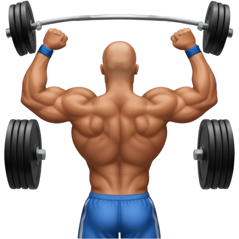 Bodybuilder flexing back emoji
