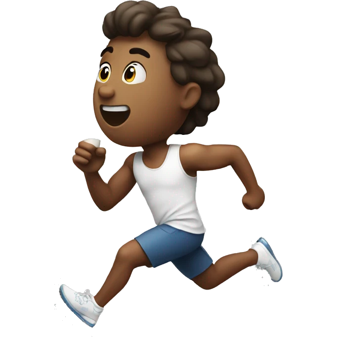 Running while drinking milk emoji