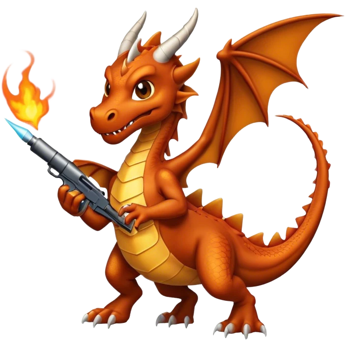 Dragon getting shot down  emoji