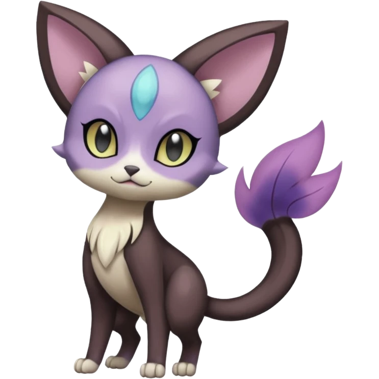 Smooth Soft Dark Pastel Meloetta-Purrloin-Gatomon-Trico-Pokémon-Digimon-Fakémon-fusion-hybrid-creature emoji