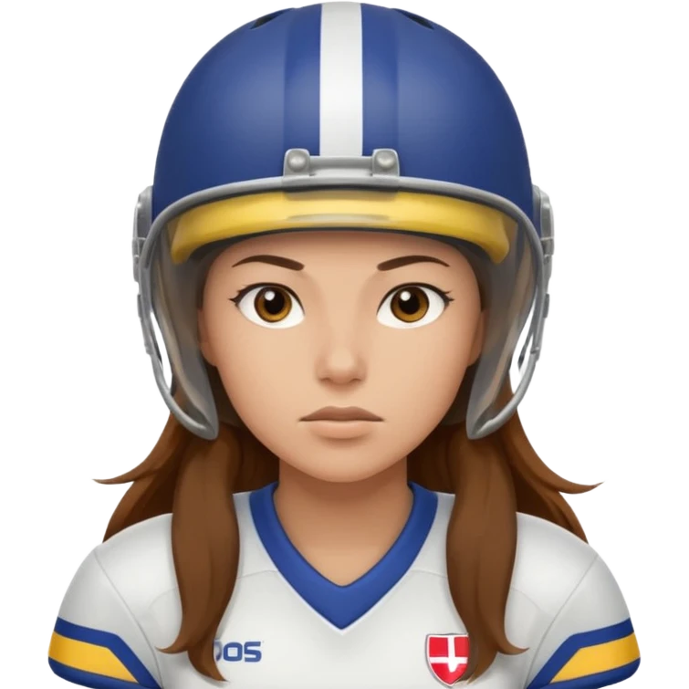 Long Haired Football Players, Female player emoji