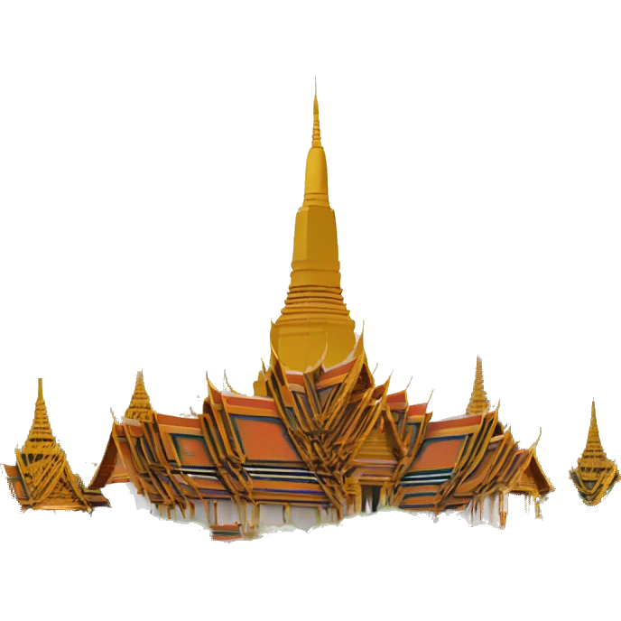 Thailand Bangkok temple with the skyline emoji