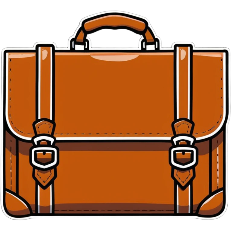 A professional brown leather attaché case or business briefcase emoji