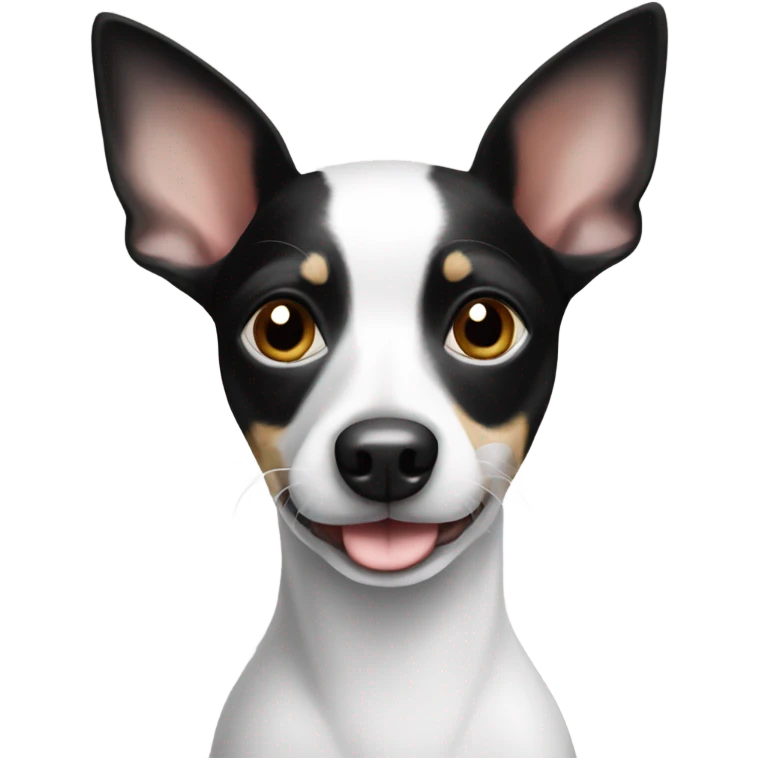 black and white rat terrier emoji