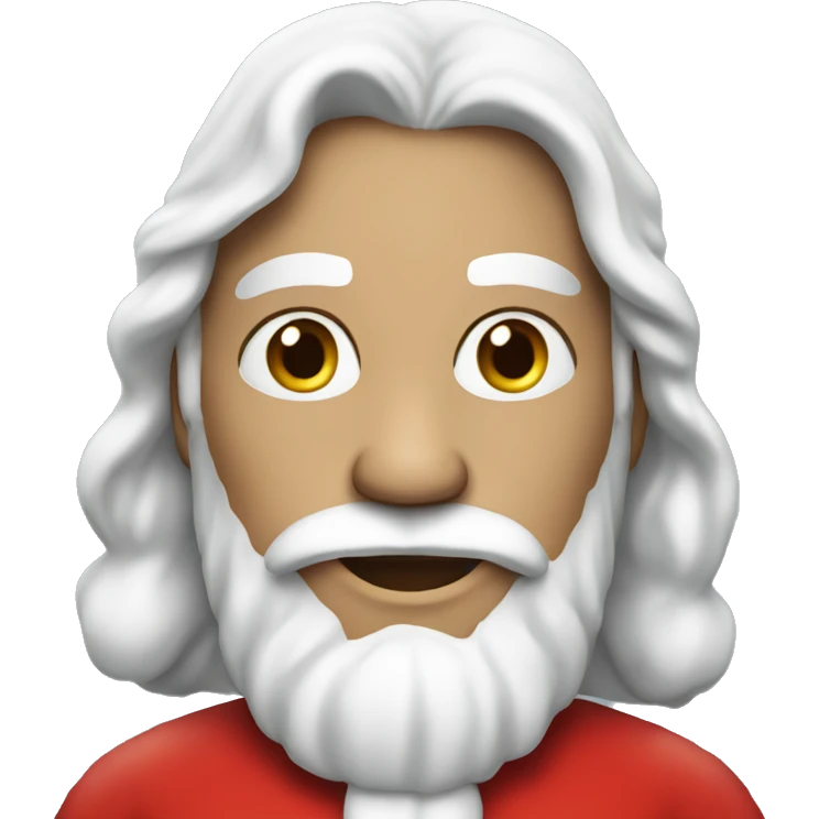 Santa Claus without beard, long beautiful hair emoji