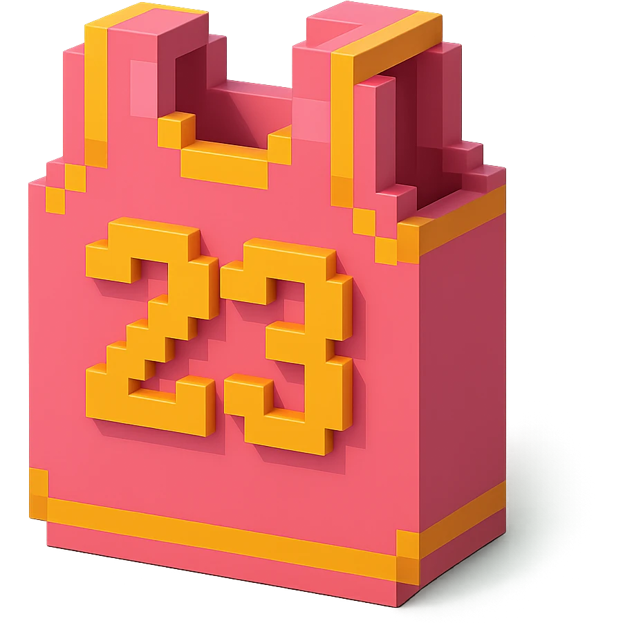 розовая баскетбольная майка с надписью "23", no background emoji