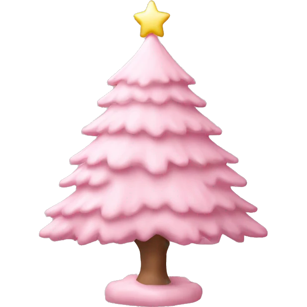 Pastell pink asthetic clean Christmas tree emoji