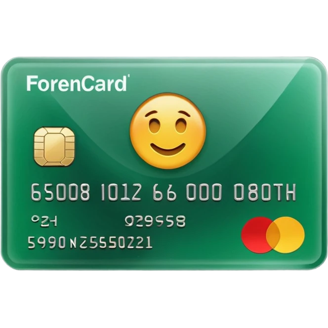 нарисуй тёмно зелёную банковскую карту "FORENCARD" emoji
