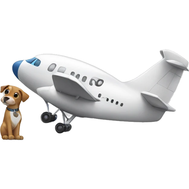 Plane with dog emoji
