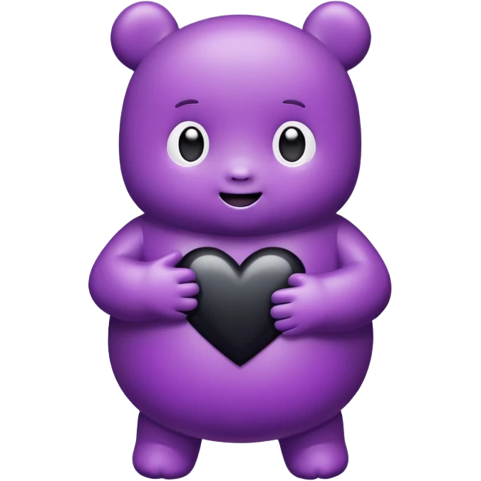 Tellytubby black heart emoji