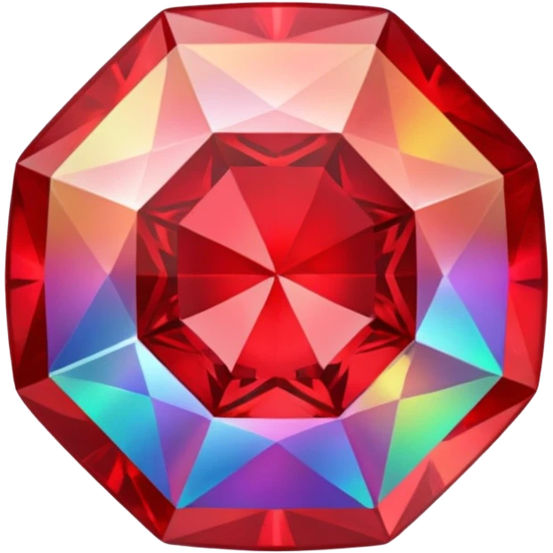 gem glitter red emoji