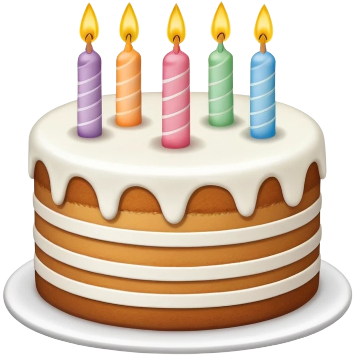 un gateau d'anniversaire dessiner au trait de couleur blanc emoji