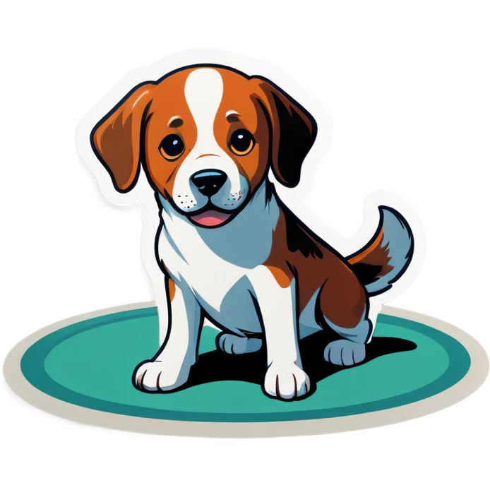 Dog itching butt on carpet emoji