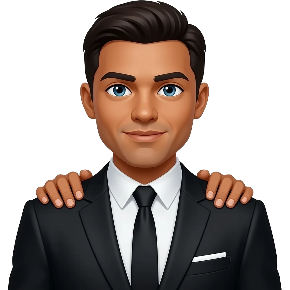 Black panter suit on and his hands should be on other side of his shoulder emoji