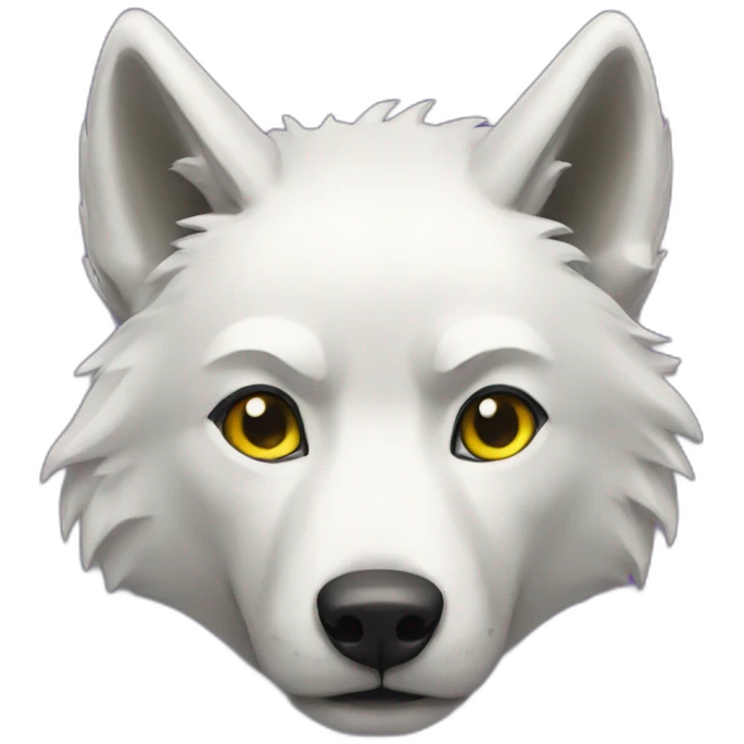 white wolf with yellow lakers jersey emoji