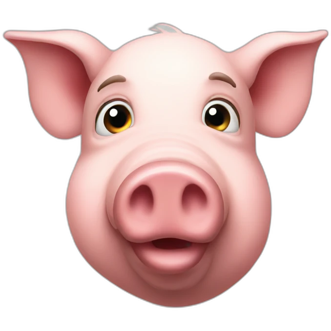 Pig thinking emoji