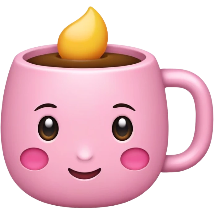 розовая кружка emoji