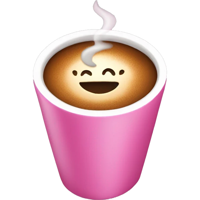 coffee in pink cup  emoji