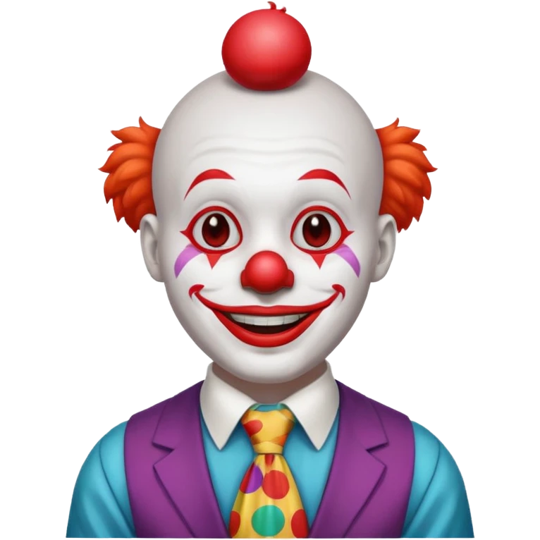 Clown with a tie emoji