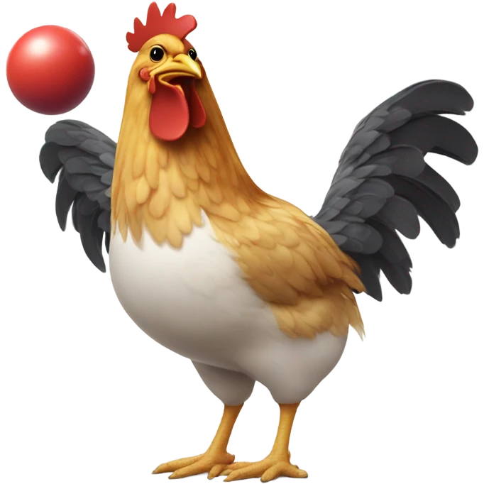 Chicken at the bowling alley  emoji