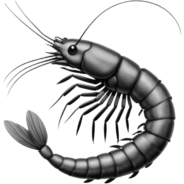Shrimp sketched with pencil  emoji