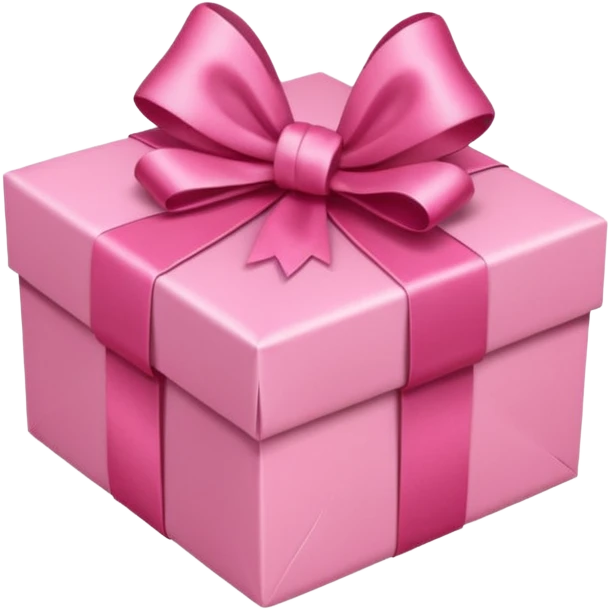 obsequio de cumpleaños con envoltura rosa emoji