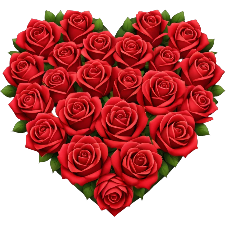Heart made out of roses emoji