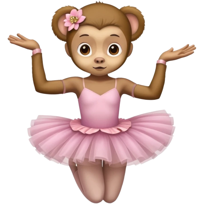 Balerina con cabeza de capuchina emoji