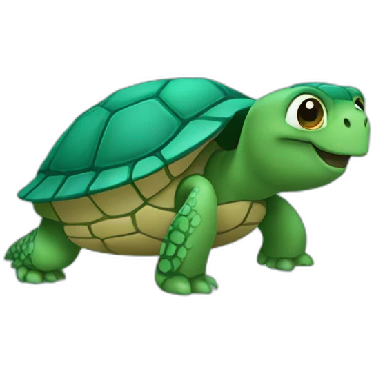 Tertle with teal background  emoji