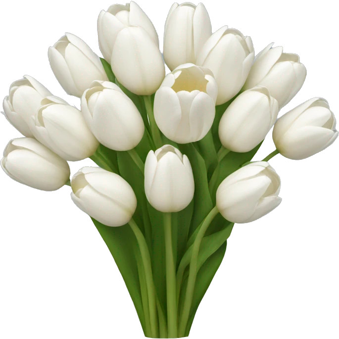 white tulip bouquet  emoji