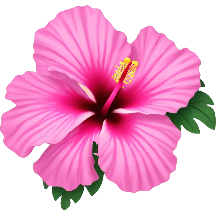pink hibiscus flower emoji