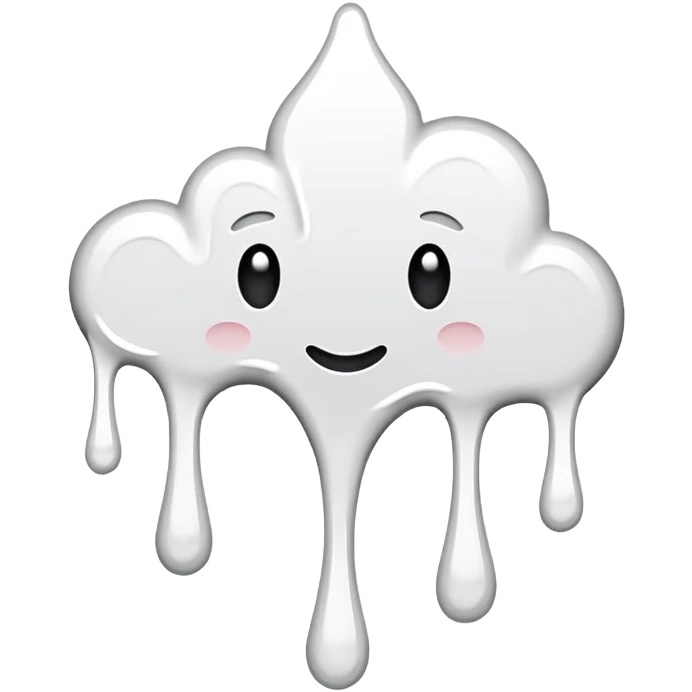 White dripping pain from the letter “A” emoji