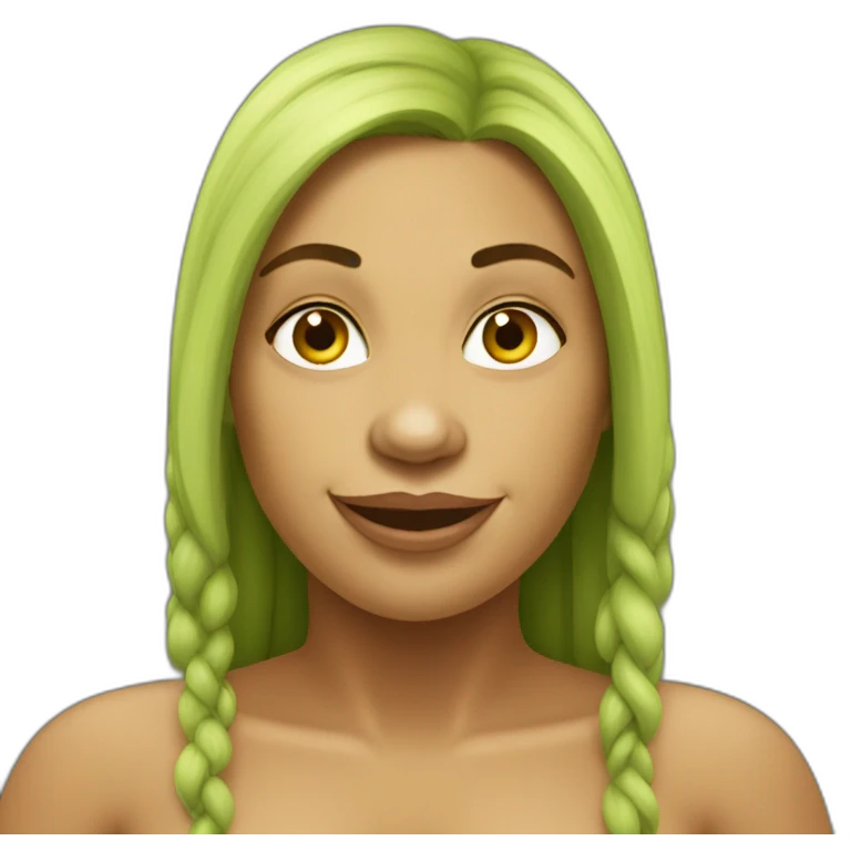 Female Shrek naturist emoji