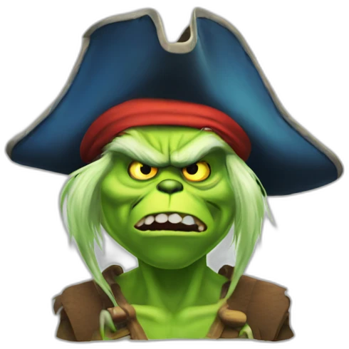 grinch cursed pirate emoji